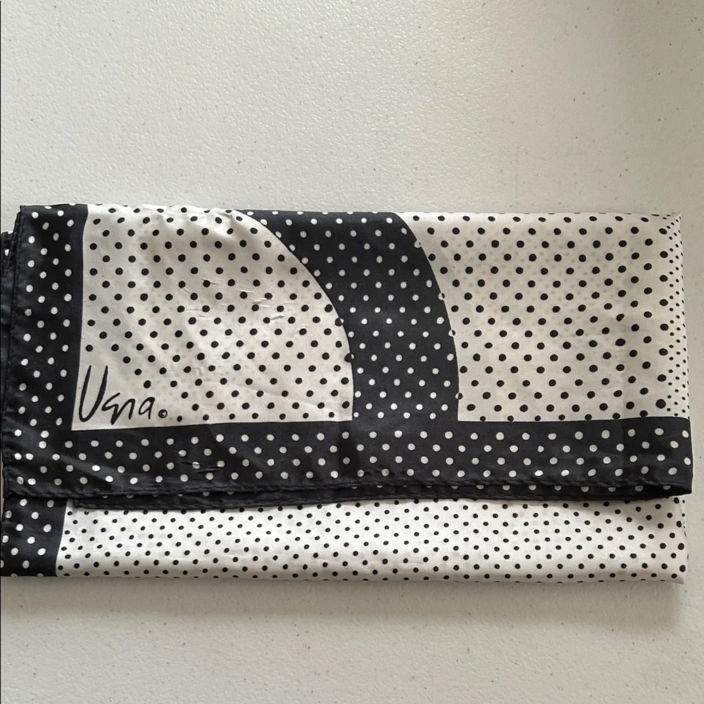 Vera Neuman Black and White Polka Dot Scarf - Picture 8 of 8
